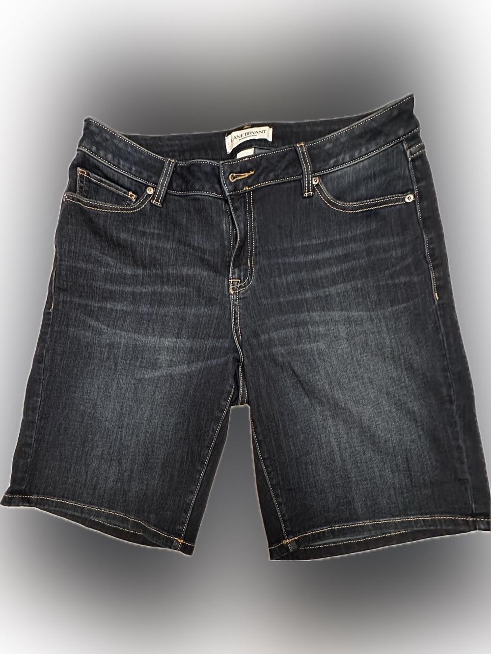 Lane Bryant Dark Indigo Stretch Denim Shorts